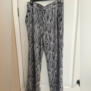 Robert Louis Monochrome Striped Wide Leg Pants